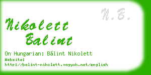 nikolett balint business card