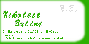 nikolett balint business card